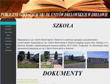 Tablet Screenshot of gimnazjum.drelow.pl
